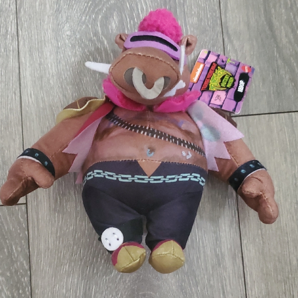 Nickelodeon Teenage Mutant Ninja Turtles Mutant Mayhem Pink Brown Bebop Plush